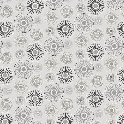 Sunburst Fabric Design (Medium Gray colorway)