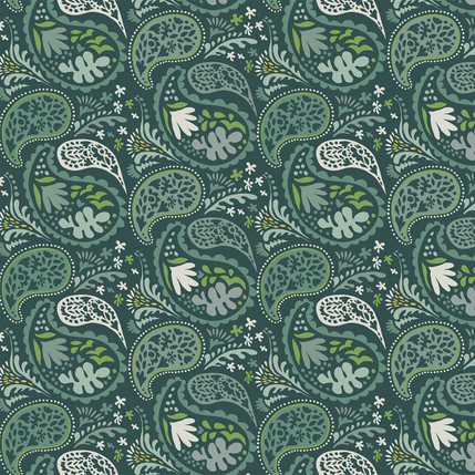 Matisse Paisley Grande Fabric Design (Evergreen colorway)