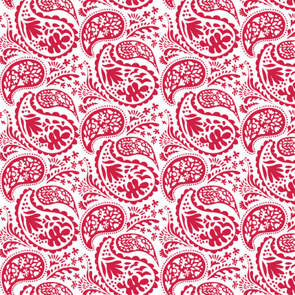 Matisse Paisley Grande Fabric Design (Holiday Red colorway)