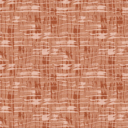 Calligraphy Plaid Fabric Design (Terracotta colorway)