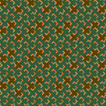 Equis Geometric Fabric Design (Mangrove colorway)