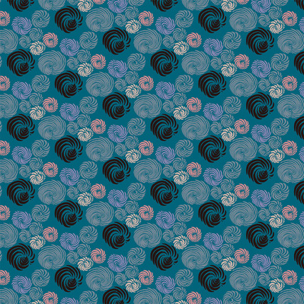 Tumbleweed Abstract Fabric Design (Oceana colorway)