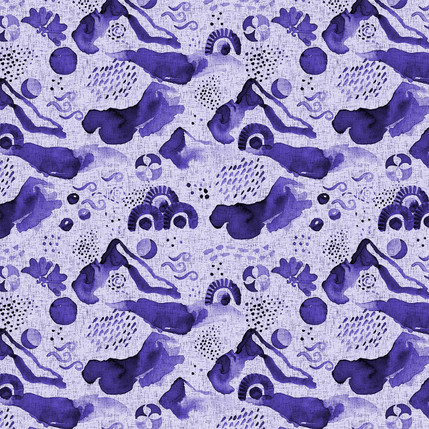 Blueberry Hill Fabric Design (Very Peri Blue colorway)