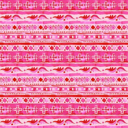 Ancient Berry Stripes Fabric Design (Pink and Red colorway)