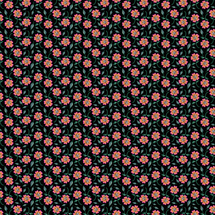 Paper Daisies (Black colorway)