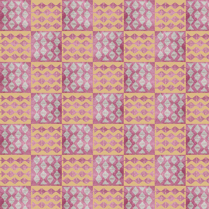 Squares & Triangles Fabric Design (Pink colorway)