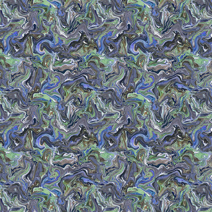 Abstract Marble Fabric Design (Blue colorway)