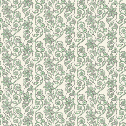 Stitch in Vine Fabric Design (Leaf colorway)