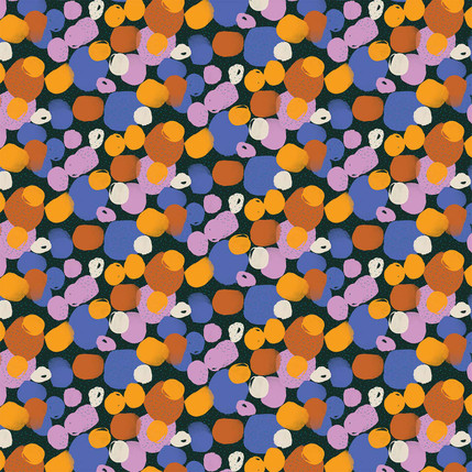 Abstract Painting Fabric Design (Wildflower Garden colorway)