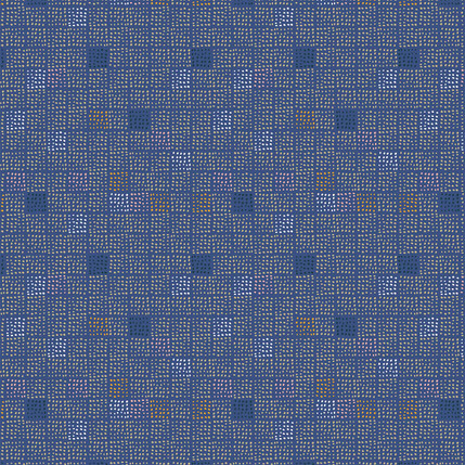 Inky Squares Fabric Design (Bluebell colorway)