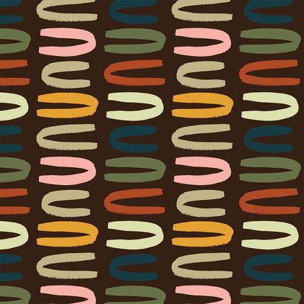 Painted Arcs Fabric Design (Vintage colorway)