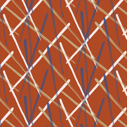 X Hatch Fabric Design (Cedar colorway)