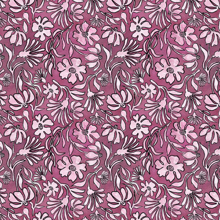 Artistic Lines Fabric Design (Pink colorway)