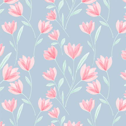 Dreamy Blooms Grande Fabric Design (Milky Way colorway)