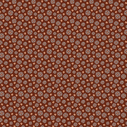 Ponderosa Flower Fabric Design (Rust + Rain colorway)