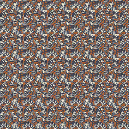 Whispy Brush Fabric Design (Rust + Rain colorway)