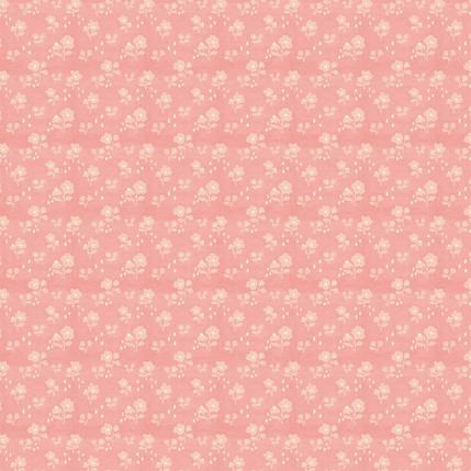 Retro Flowers Floral Fabric Design (Blush colorway)