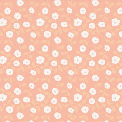 Forest Paths Floral Fabric Design (Blush colorway)