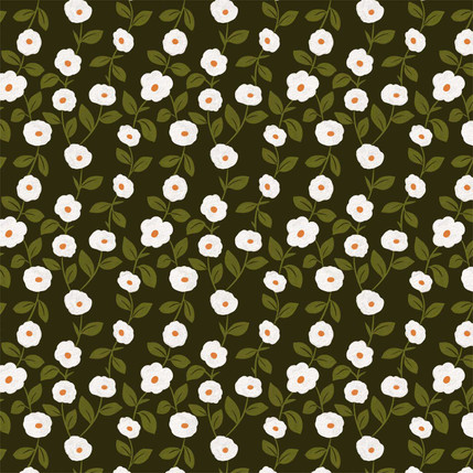 Forest Paths Floral Fabric Design (Spice colorway)