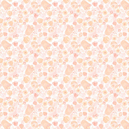 Fall Vibes Holiday Fabric Design (Blush colorway)