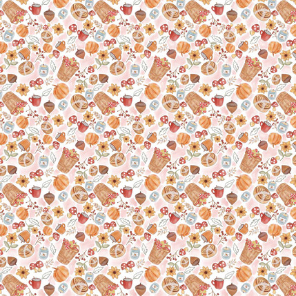 Fall Vibes Holiday Fabric Design (Spice colorway)