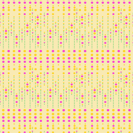 Crazy Bubbles Fabric Design (Pink Yellow Green colorway)