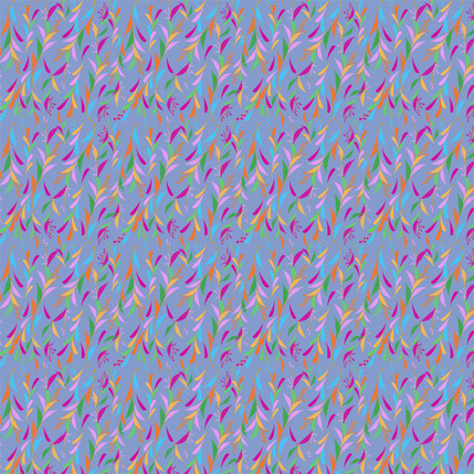 Spring Leaves Fabric Design (Multi Lilac colorway)