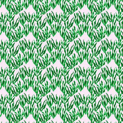 Sea Meadow Fabric Design (Pink colorway)