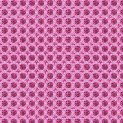 Pansy Shells Fabric Design (Cerise colorway)