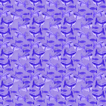 Ocean Wisdom Fabric Design (Amethyst Light colorway)