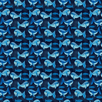 Ocean Wisdom Fabric Design (Nautical colorway)