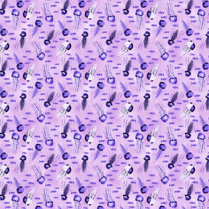 Medusa Fabric Design (Amethyst colorway)