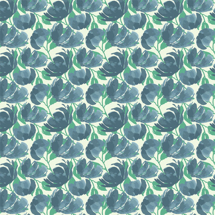 Poppies of Perseverence Fabric Design (Serene colorway)