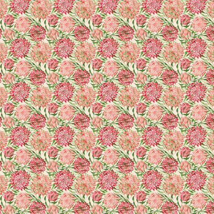 Delightful Dahlias Fabric Design (Vibrant colorway)