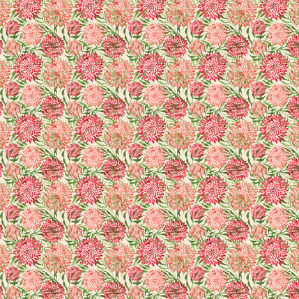 Delightful Dahlias Fabric Design (Vibrant colorway)