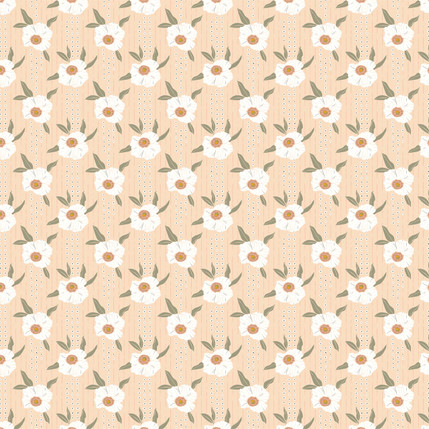 Poppy Lines Grande Fabric Design (Peach colorway)