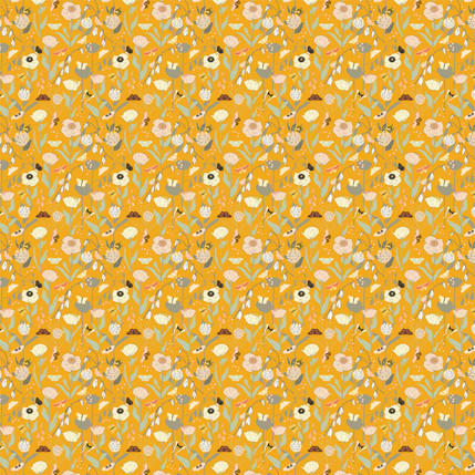 Butterfly Garden Mini Fabric Design (Orange colorway)