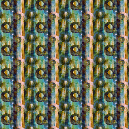 Coffee Notes Fabric Design (Serene Sapphire colorway)