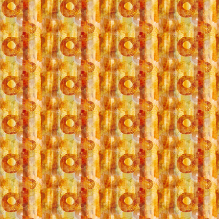 Coffee Notes Fabric Design (Sunset Coral colorway)