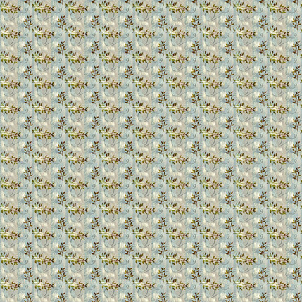 Elegant Embrace Fabric Design (Serene Sapphire colorway)