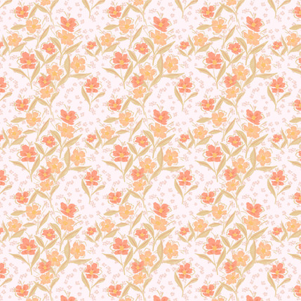 Ditsy Petals (Coral colorway)