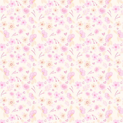 Flower Paths (Blush Ivory colorway)