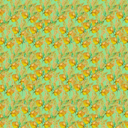 Midori Acropolis Fabric Design (Mustard Yellow colorway)