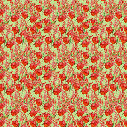 Nunzia Crystallium Tropical Fabric Design (Ruby colorway)