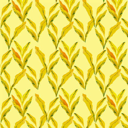 Carisma Radicans Fabric Design (Mustard Yellow colorway)