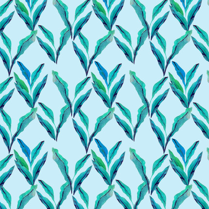 Carisma Radicans Fabric Design (Teal Blue colorway)