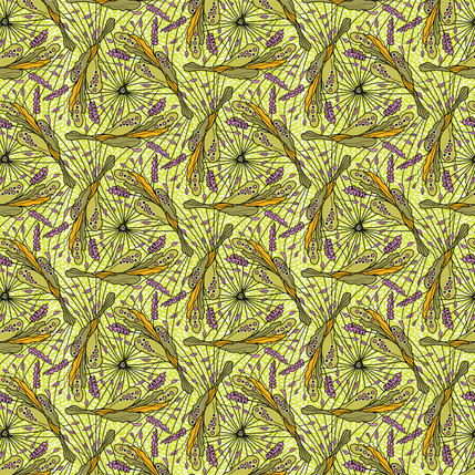 String Fabric Design (Lavender Green colorway)