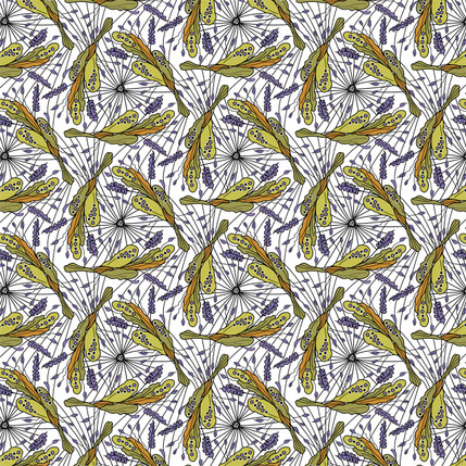 String Fabric Design (Lavender Green colorway)