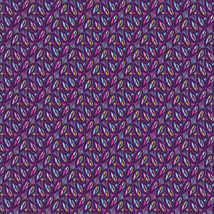 Leaves Fabric Design (Purple colorway)