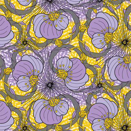 Purple Lux Fabric Design (Purple Yellow colorway)